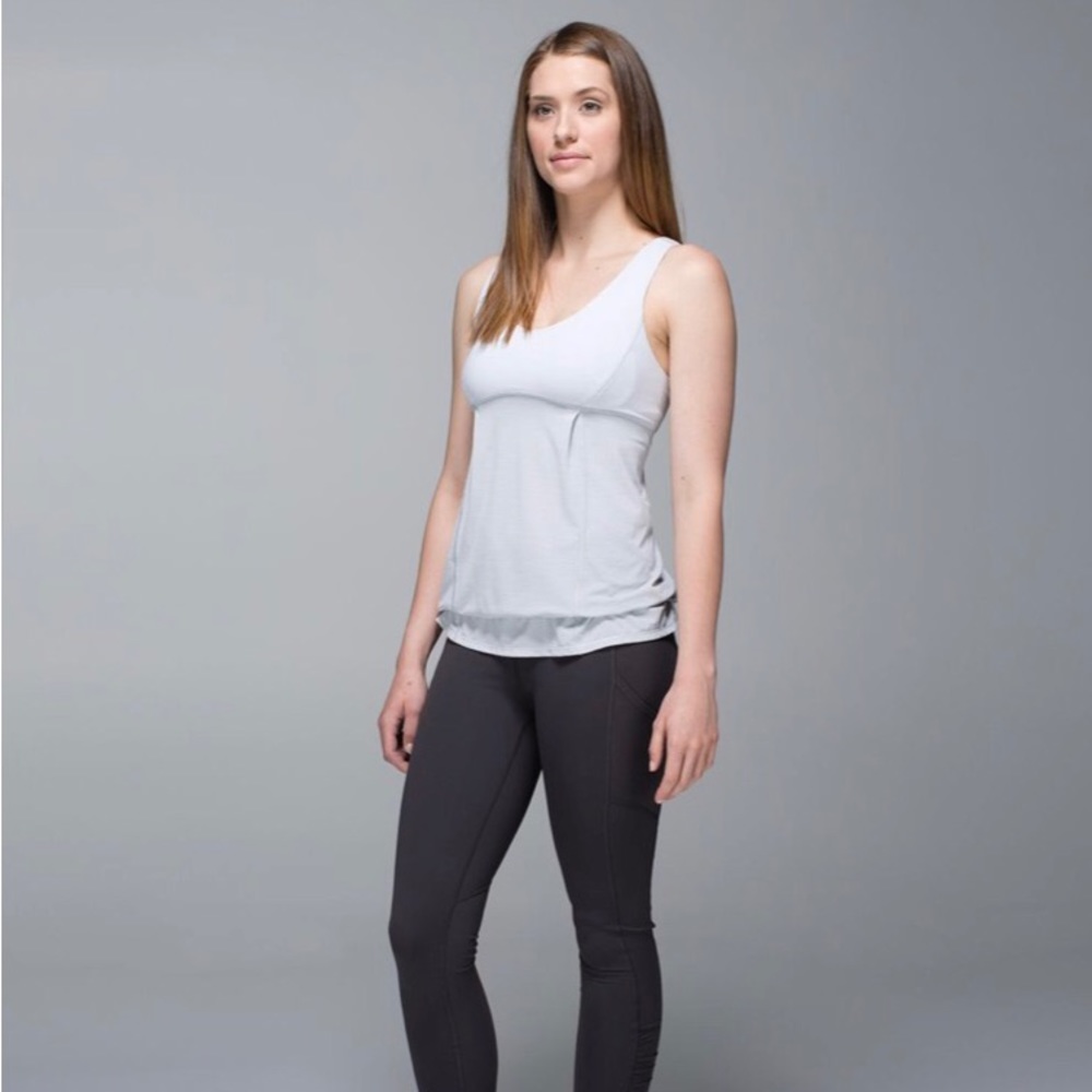 Lululemon Hustle & Bustle Gray Cinch Tank Size 6